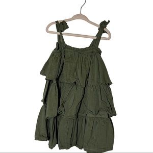 Old Navy Olive Toddler Tiered Dress